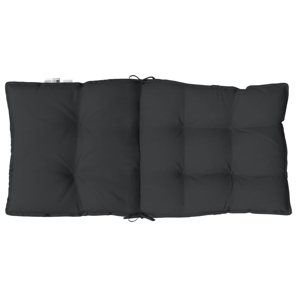 Coussins pour chaises basses 4 p. Noir Tissu Oxford