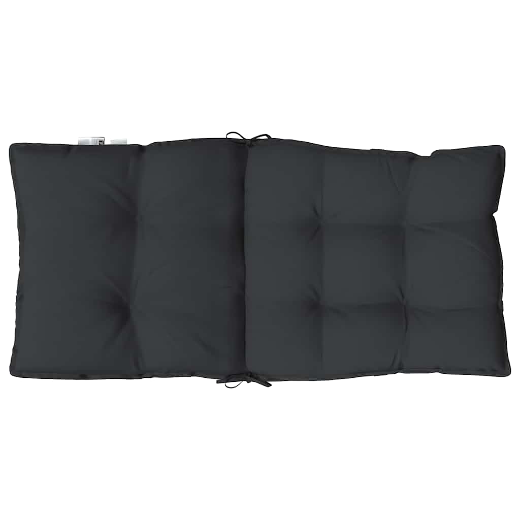 Coussins de chaise basse 6 pcs. Tissu Oxford noir