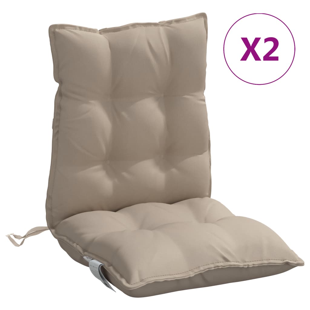Coussins pour chaises basses 2 p. Tissu Oxford taupe