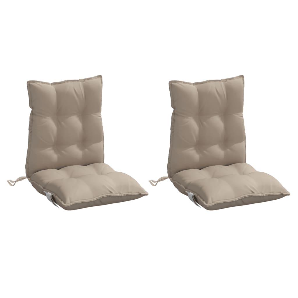 Coussins pour chaises basses 2 p. Tissu Oxford taupe