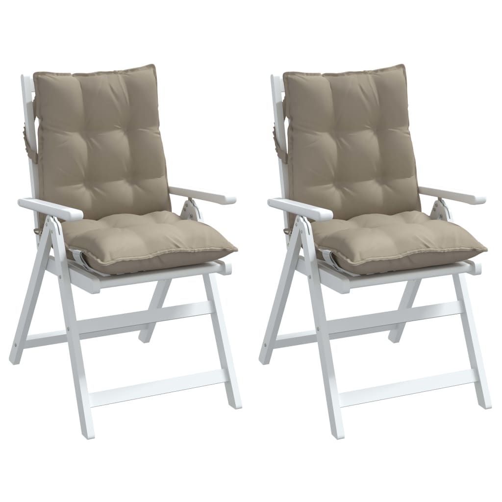 Coussins pour chaises basses 2 p. Tissu Oxford taupe