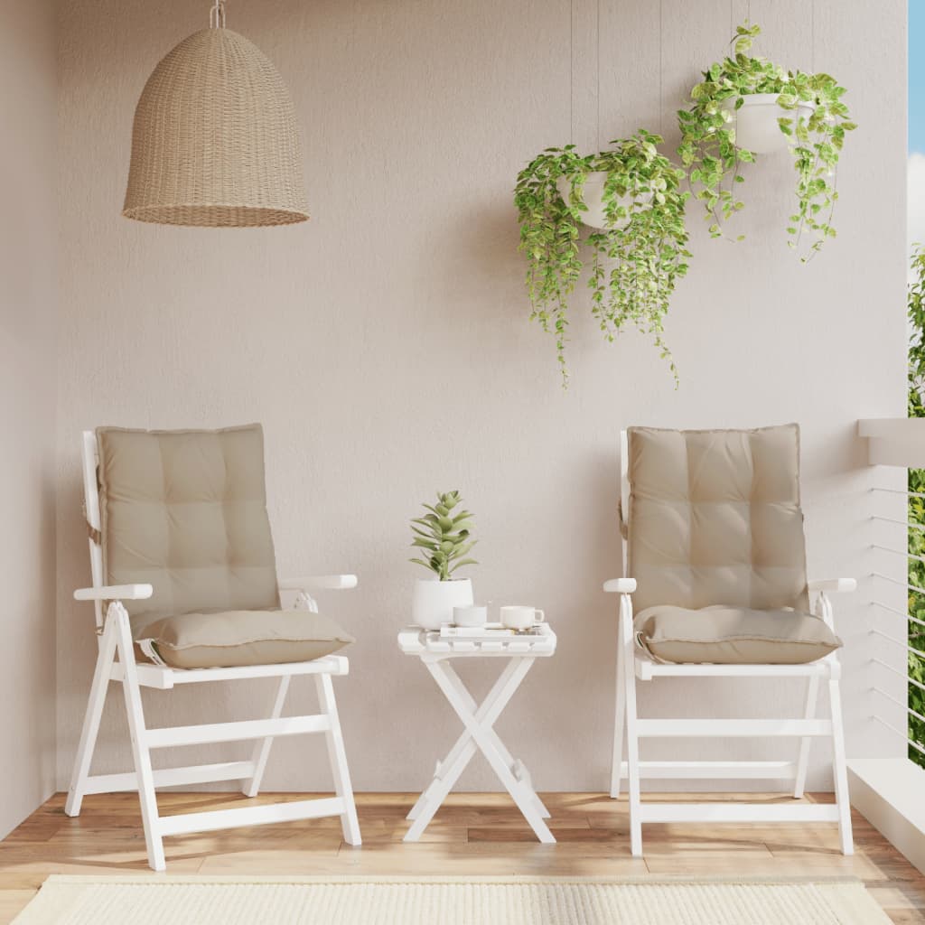 Coussins pour chaises basses 2 p. Tissu Oxford taupe