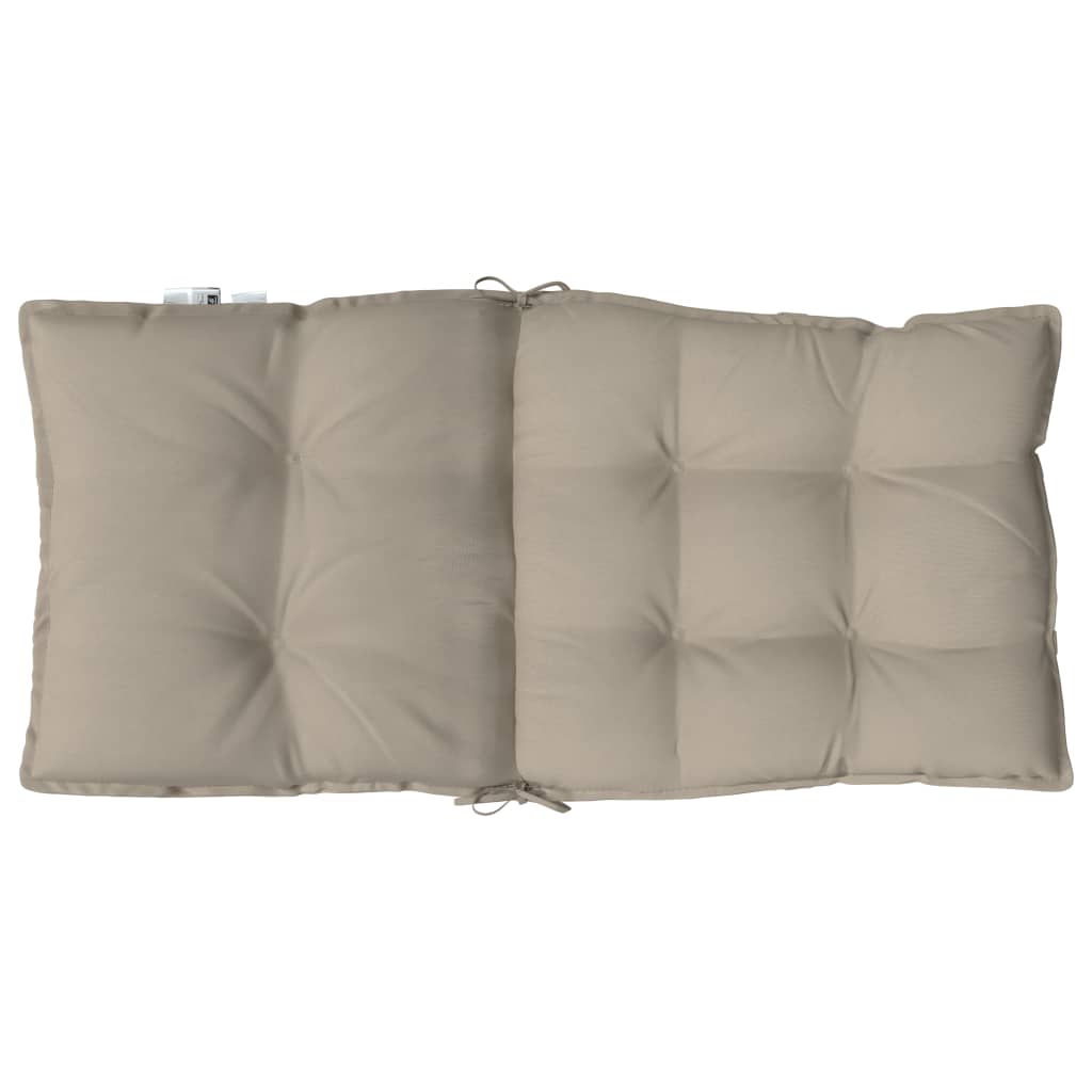 Low-back Cushions 4 pcs. Taupe Oxford Fabric