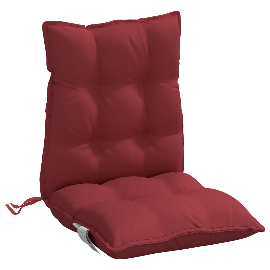 Coussins pour chaises basses 4 p. Tissu Oxford rouge lie de vin