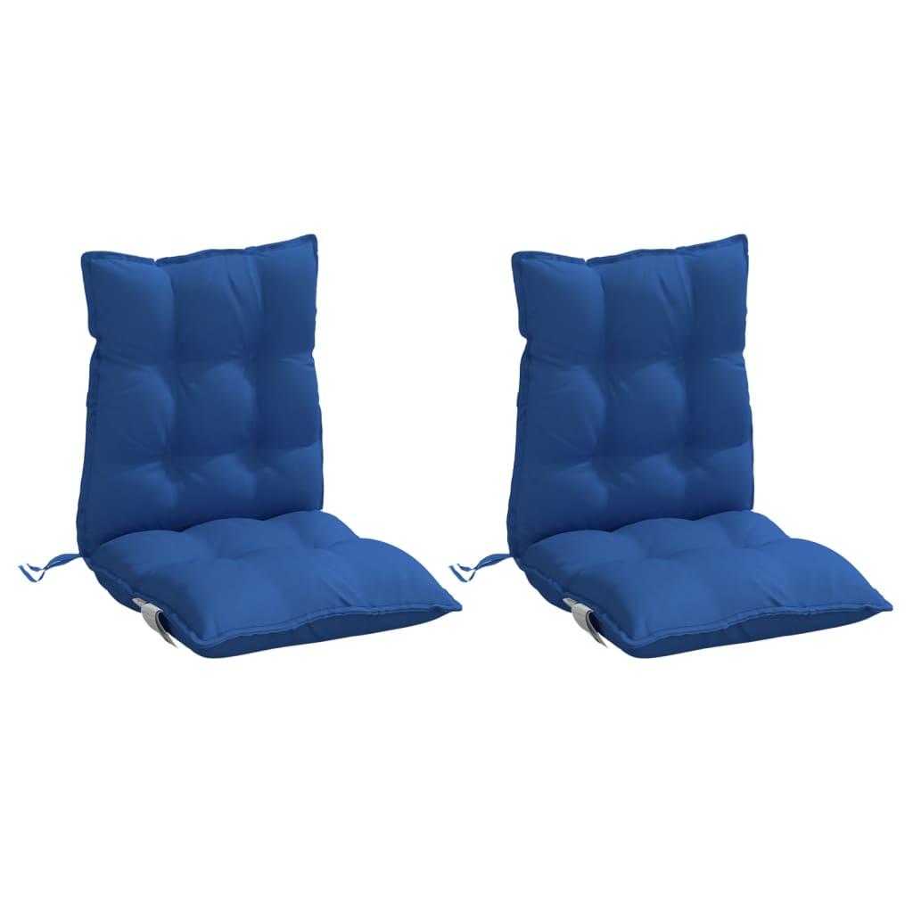 Coussins pour chaises basses 2 pcs. Bleu roi Tissu Oxford