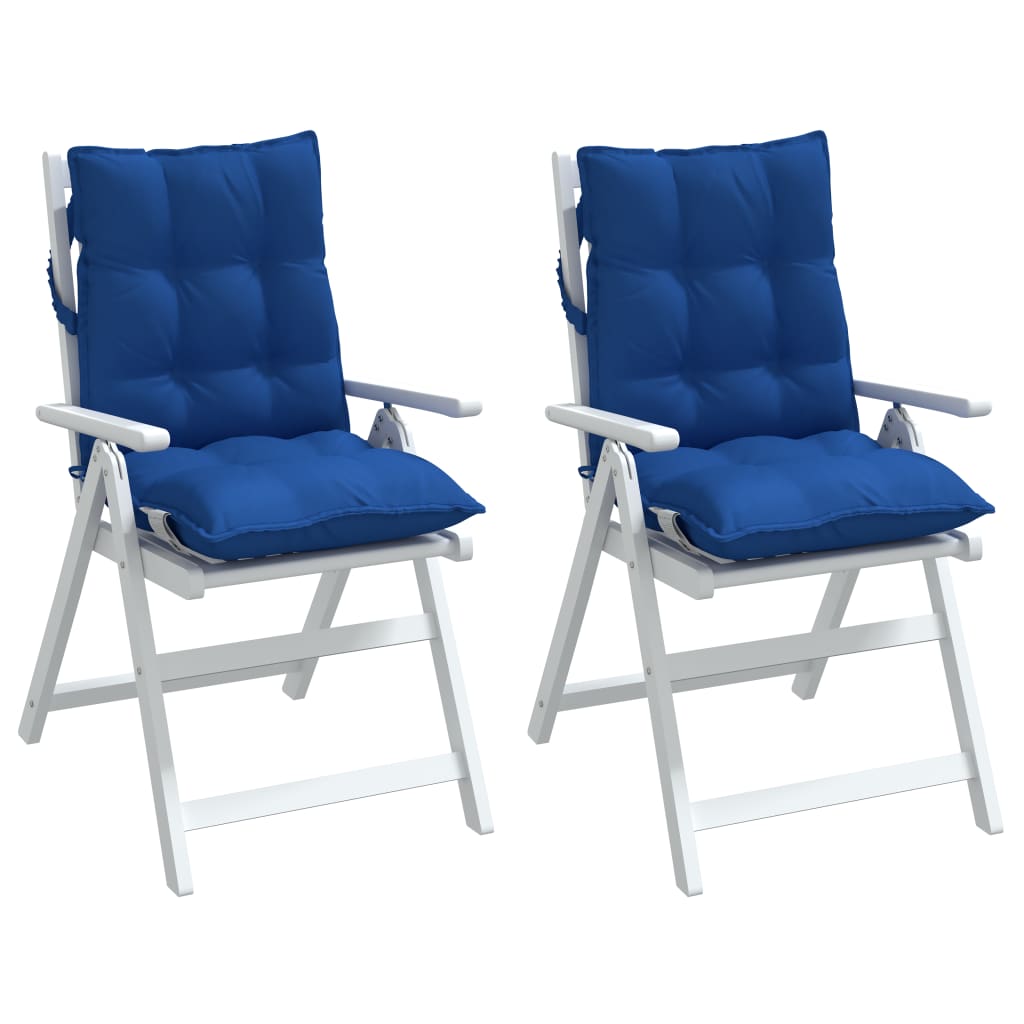Coussins pour chaises basses 2 pcs. Bleu roi Tissu Oxford