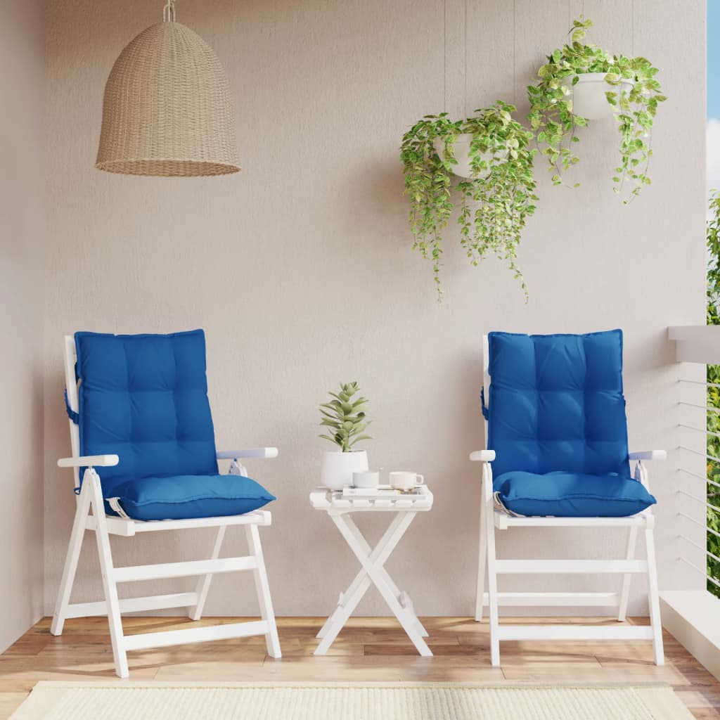 Coussins pour chaises basses 2 pcs. Bleu roi Tissu Oxford