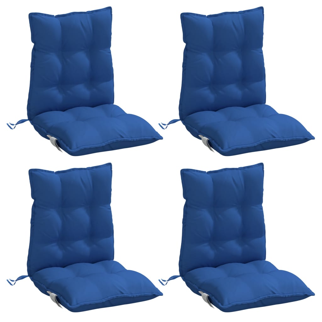 Low-back Cushion Pads 4 pcs. Royal Blue Oxford Fabric