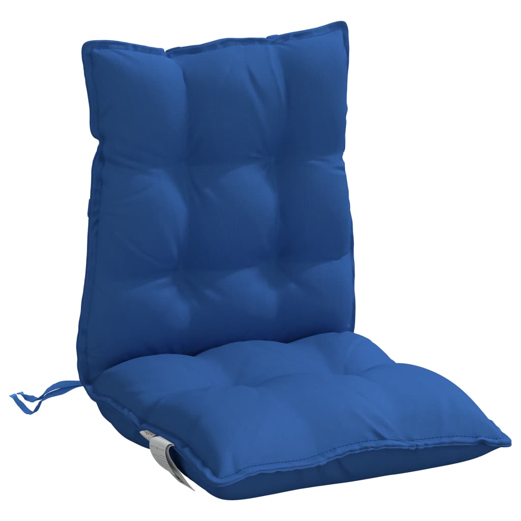 Low-Back Cushions 6 pcs. Royal Blue Oxford Fabric