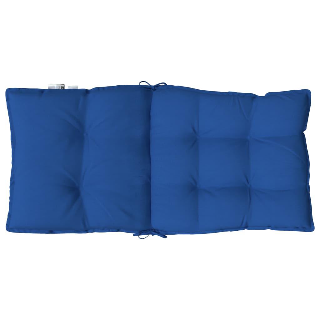 Low-Back Cushions 6 pcs. Royal Blue Oxford Fabric