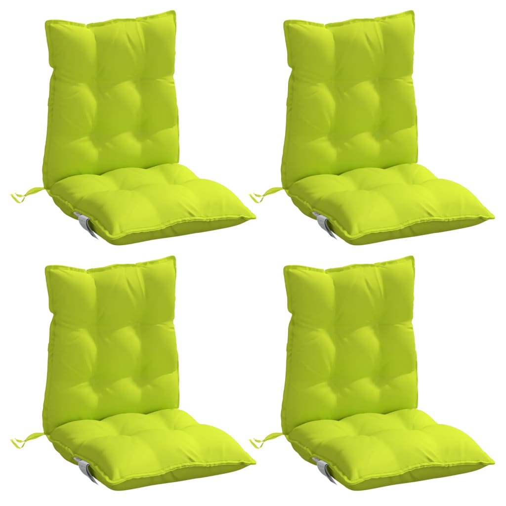 Low-back cushions 4 pcs. Bright green Oxford fabric