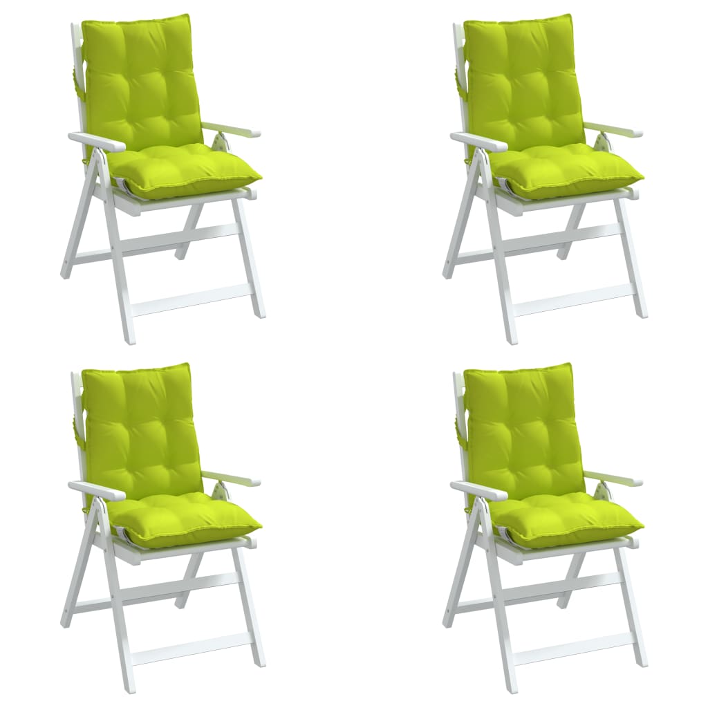 Low-back cushions 4 pcs. Bright green Oxford fabric