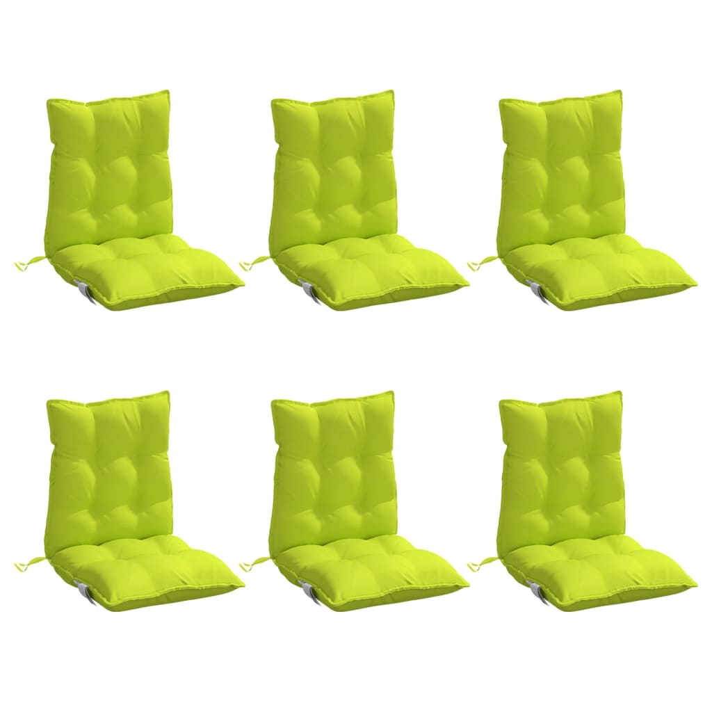 Coussins pour chaises basses 6 pièces Vert flashy Tissu Oxford