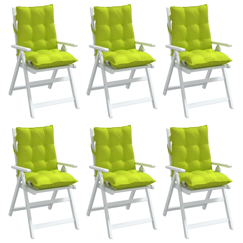 Coussins pour chaises basses 6 pièces Vert flashy Tissu Oxford