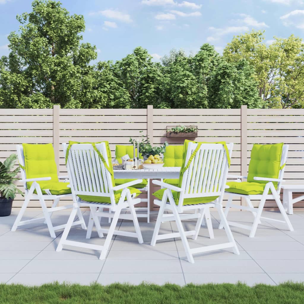 Coussins pour chaises basses 6 pièces Vert flashy Tissu Oxford