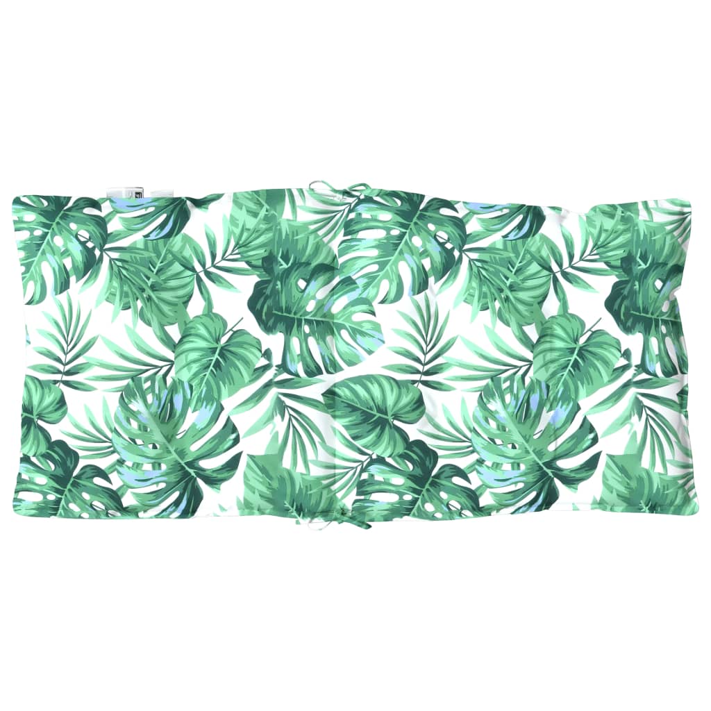 Low-back cushion pads 2 pc. leaf pattern Oxford fabric