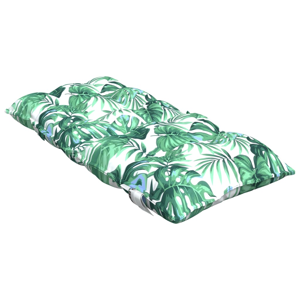 Low-back cushion pads, 4 pcs, leaf pattern, Oxford fabric