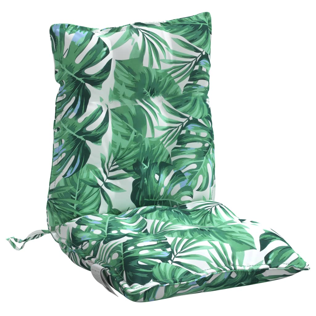 Low-back cushion pads 6 pcs. Leaf pattern Oxford fabric