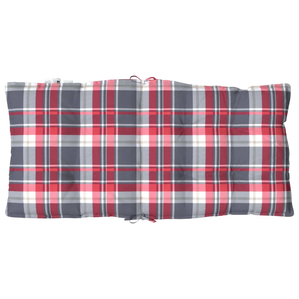 Coussins pour chaises basses 2 pcs Tissu Oxford à carreaux rouge