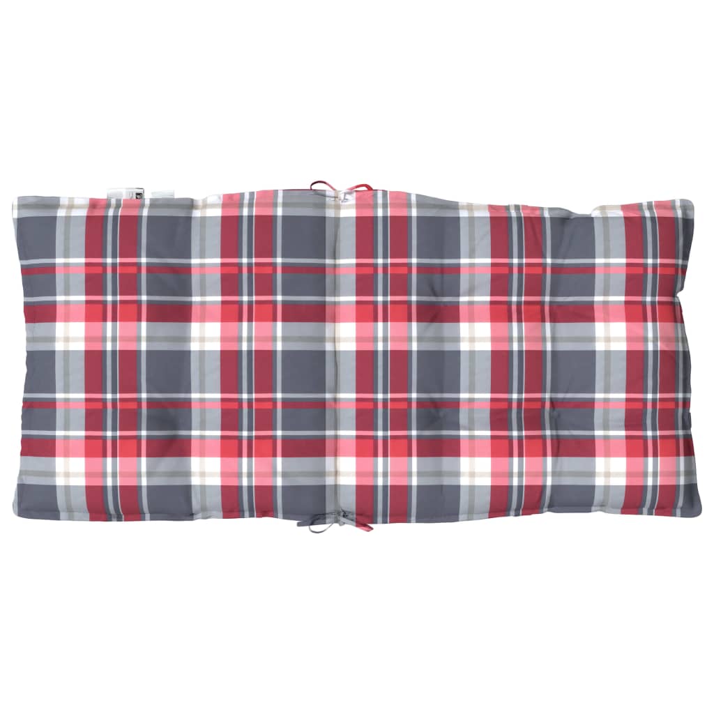 Coussins pour chaises basses 4 pcs Rouge à carreaux Tissu Oxford