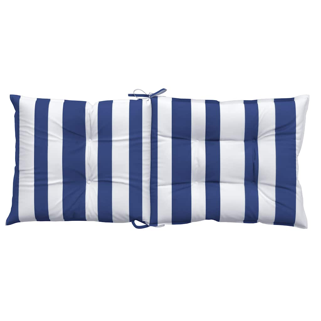 Low-back cushions 2 pcs. Blue White Striped Oxford Fabric