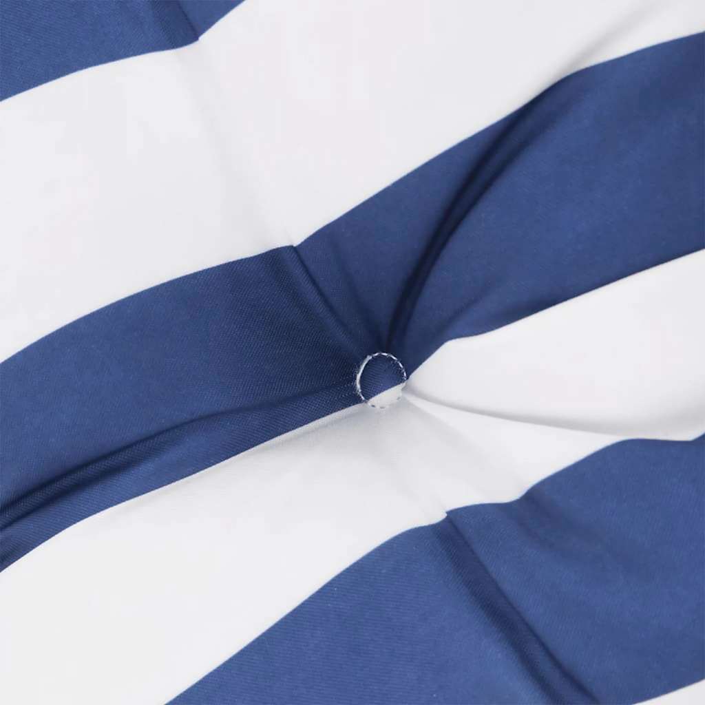 Low-back cushions 2 pcs. Blue White Striped Oxford Fabric