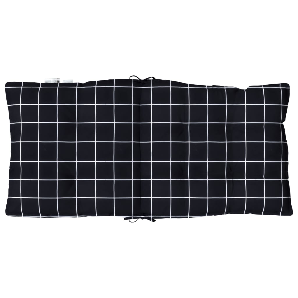 Coussins pour chaises basses 2 pcs Tissu Oxford à carreaux noirs