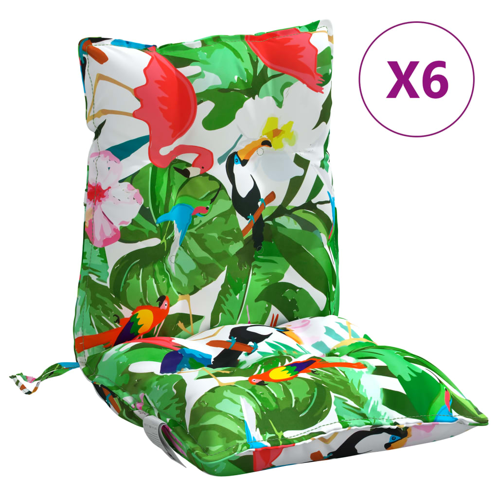 Coussins pour chaises basses 6 pcs Tissu Oxford multicolore