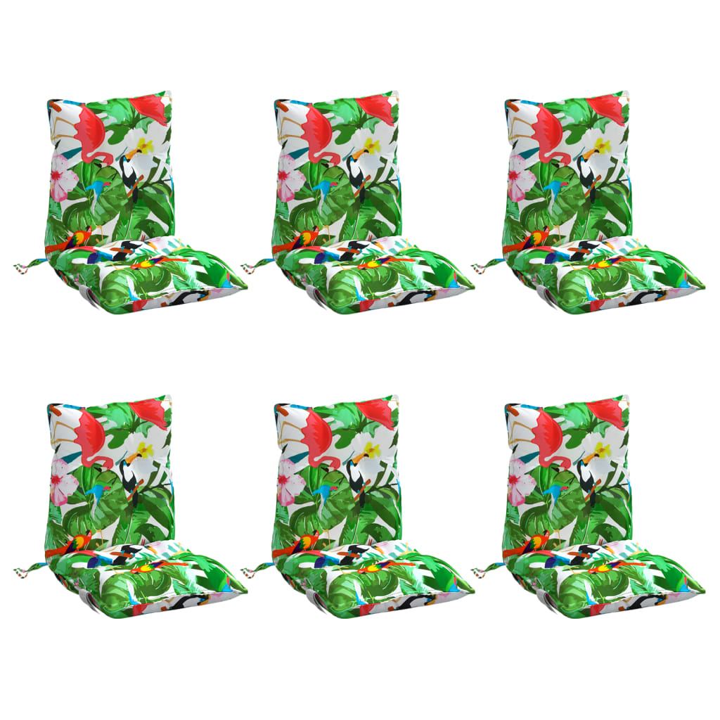 Coussins pour chaises basses 6 pcs Tissu Oxford multicolore
