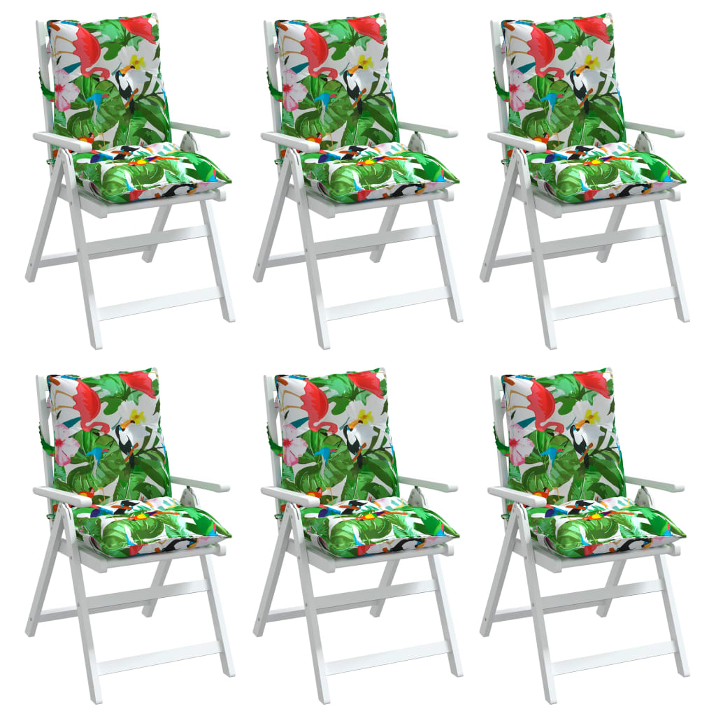 Coussins pour chaises basses 6 pcs Tissu Oxford multicolore