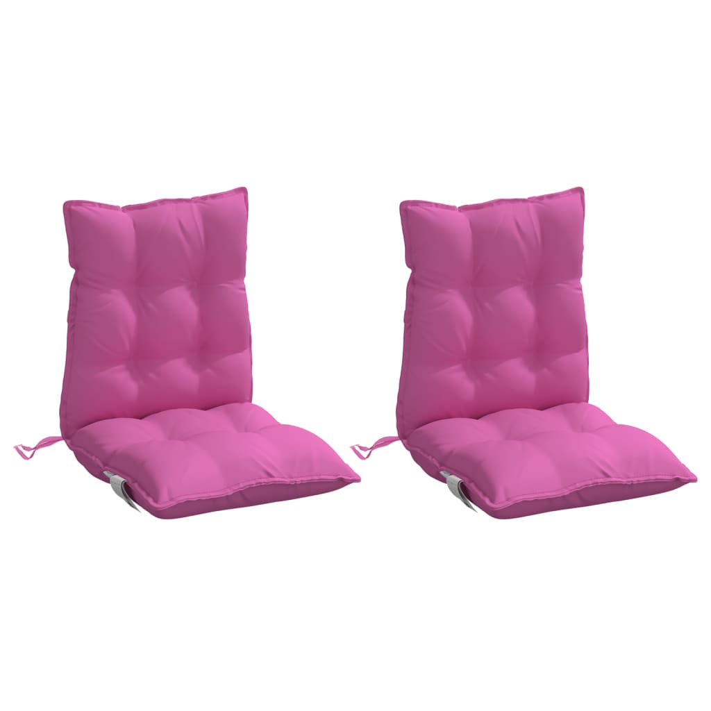 Low-back cushions 2 pcs. Pink Oxford fabric