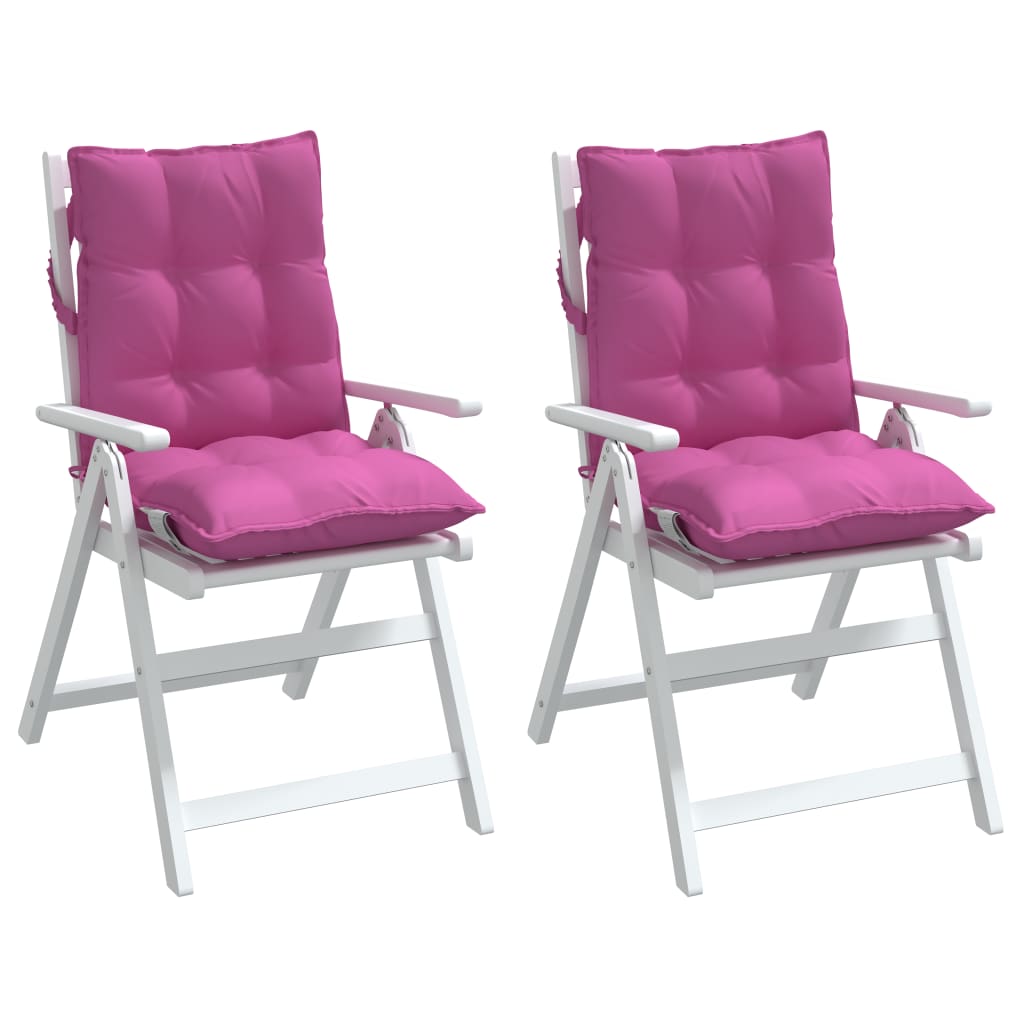 Low-back cushions 2 pcs. Pink Oxford fabric
