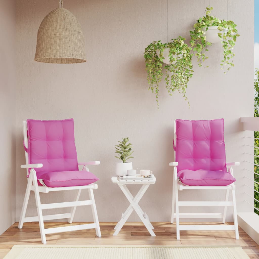 Low-back cushions 2 pcs. Pink Oxford fabric