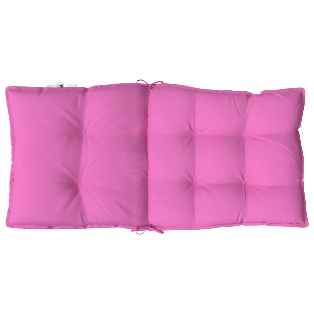 Low-back chair cushions 4 pcs. Pink Oxford fabric