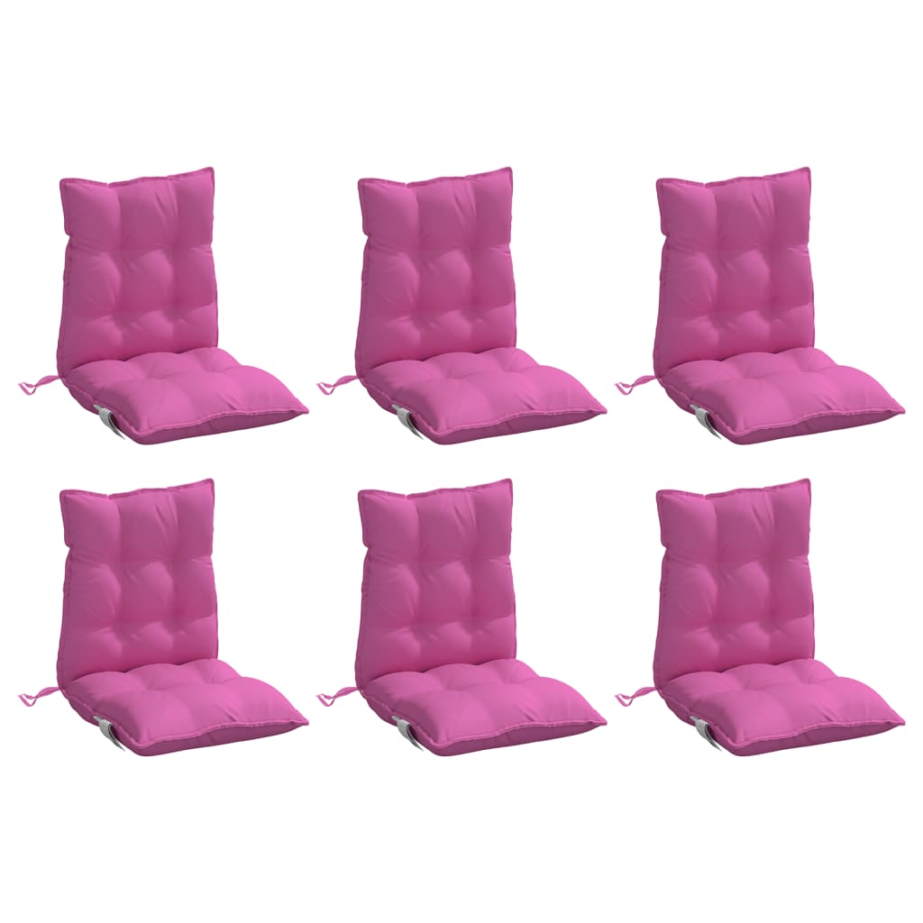 Coussins pour chaises basses 6 pièces Tissu Oxford rose