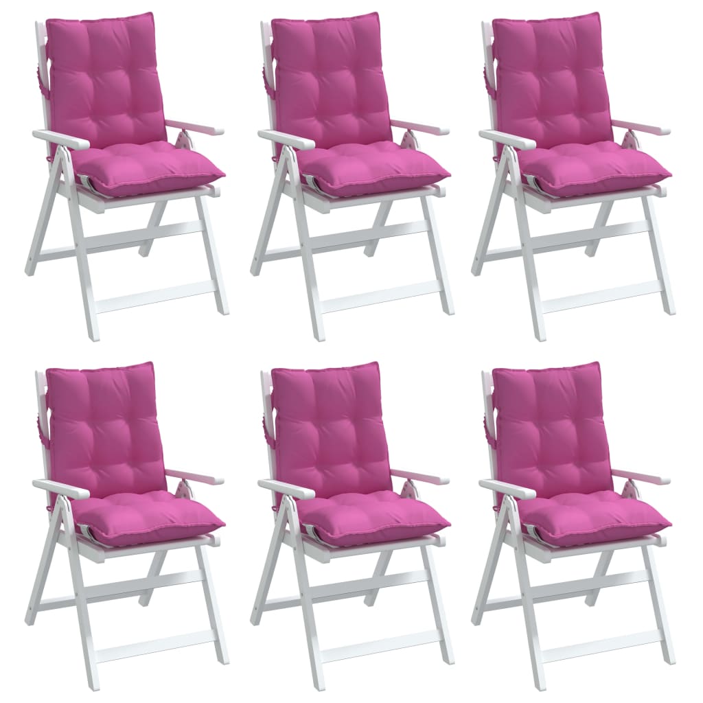 Coussins pour chaises basses 6 pièces Tissu Oxford rose