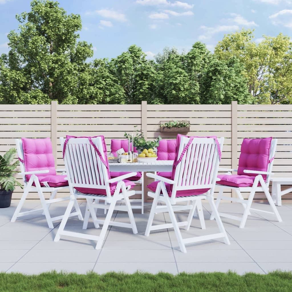 Coussins pour chaises basses 6 pièces Tissu Oxford rose