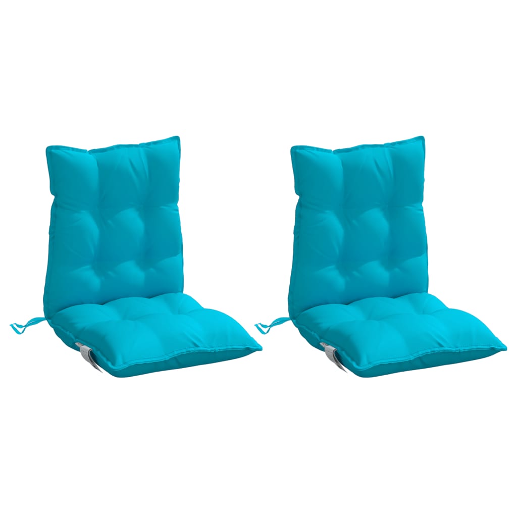 Coussins pour chaises basses 2 p. Tissu Oxford turquoise