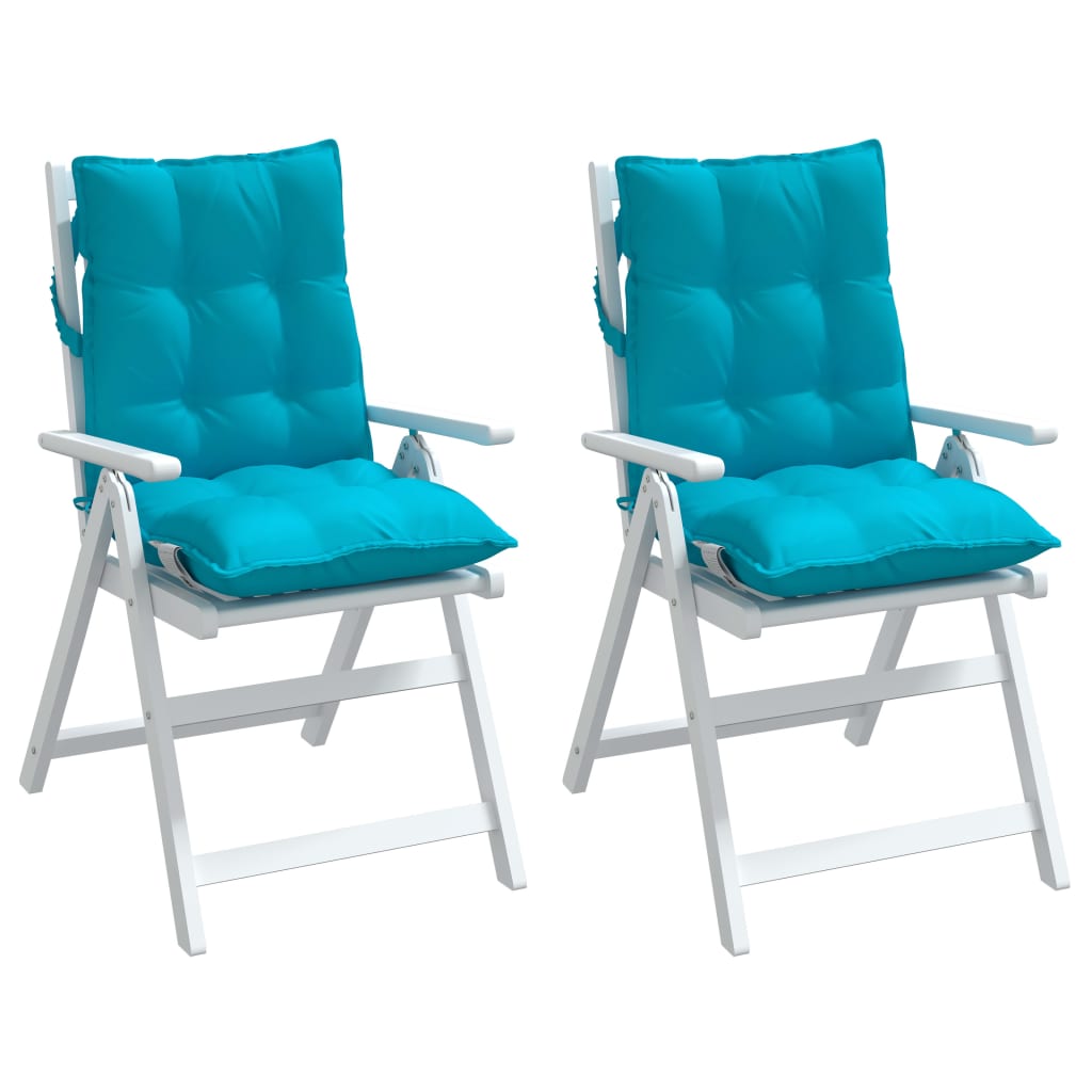 Coussins pour chaises basses 2 p. Tissu Oxford turquoise