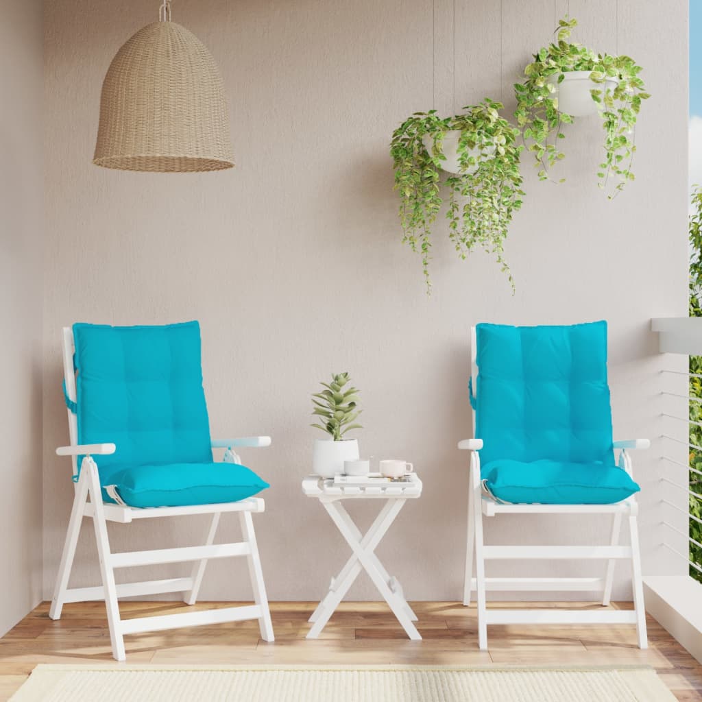 Coussins pour chaises basses 2 p. Tissu Oxford turquoise