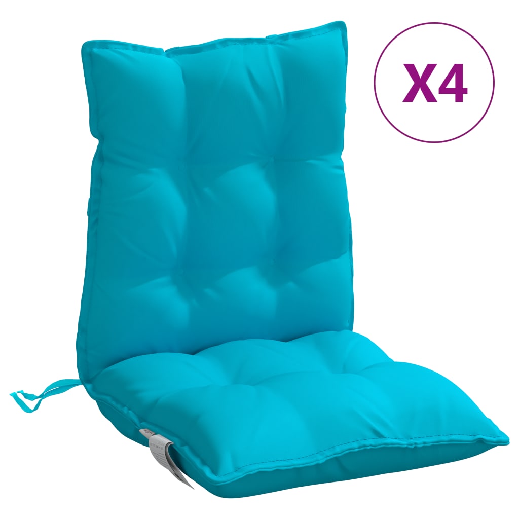 Coussins pour chaises basses 4 pces Tissu Oxford turquoise