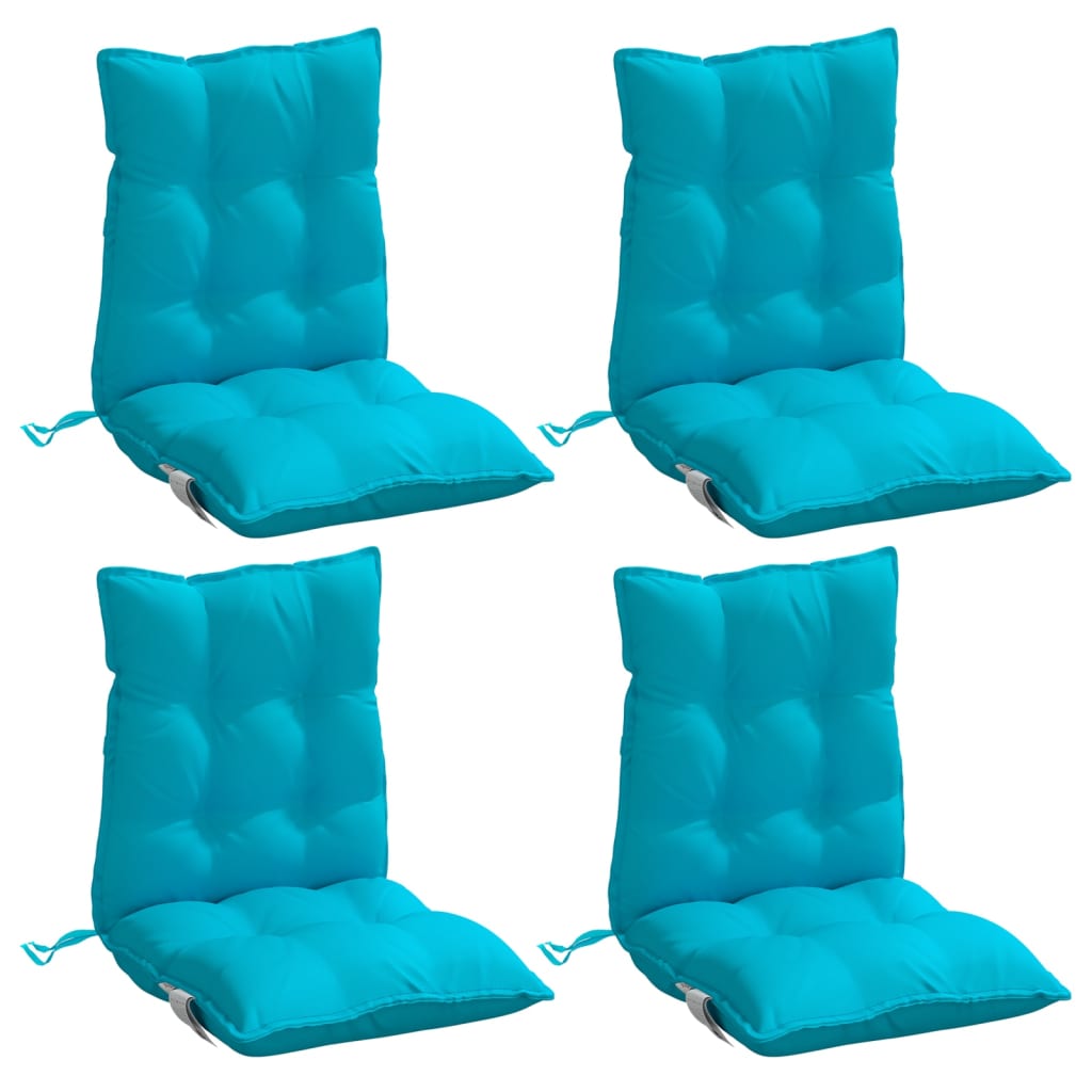 Coussins pour chaises basses 4 pces Tissu Oxford turquoise