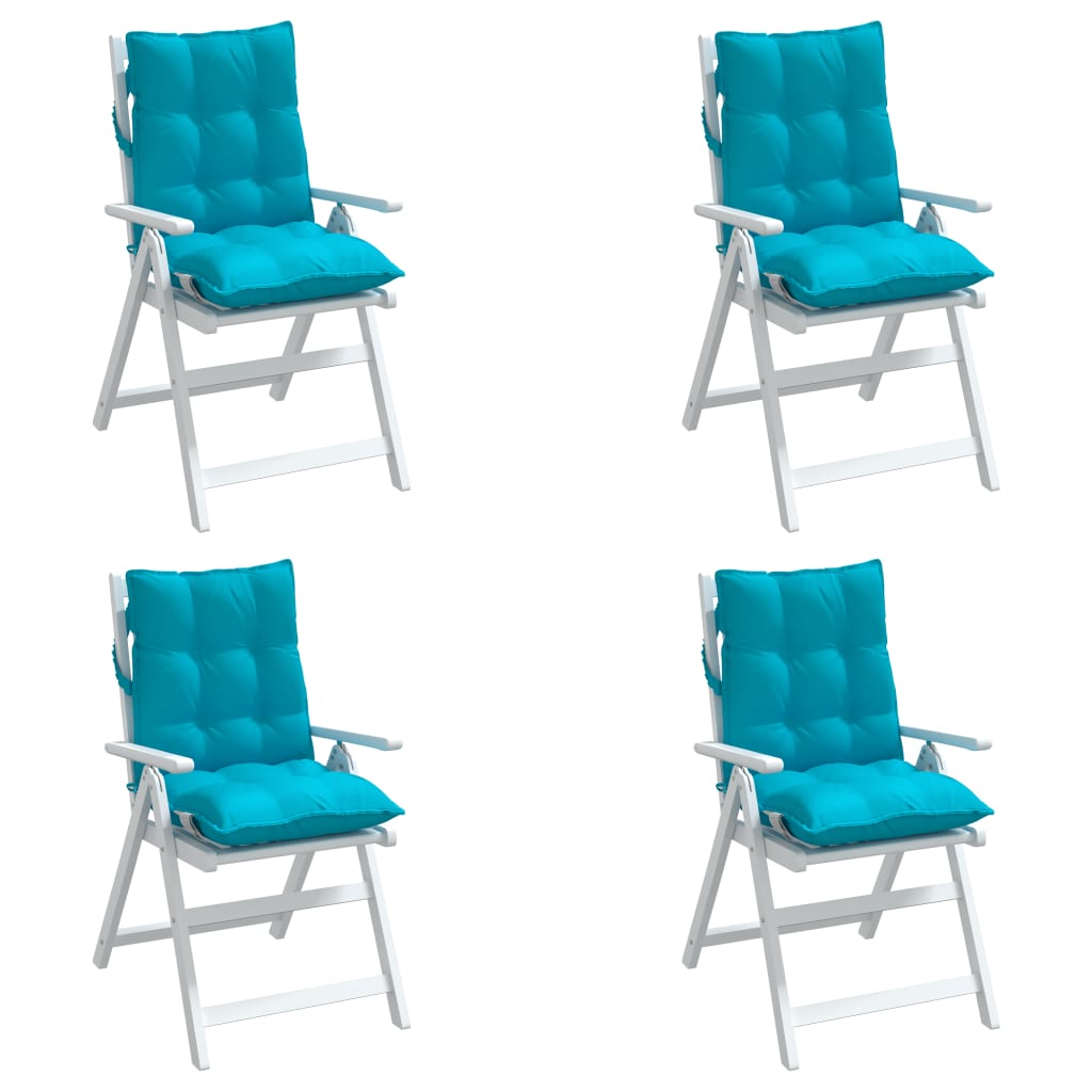 Coussins pour chaises basses 4 pces Tissu Oxford turquoise