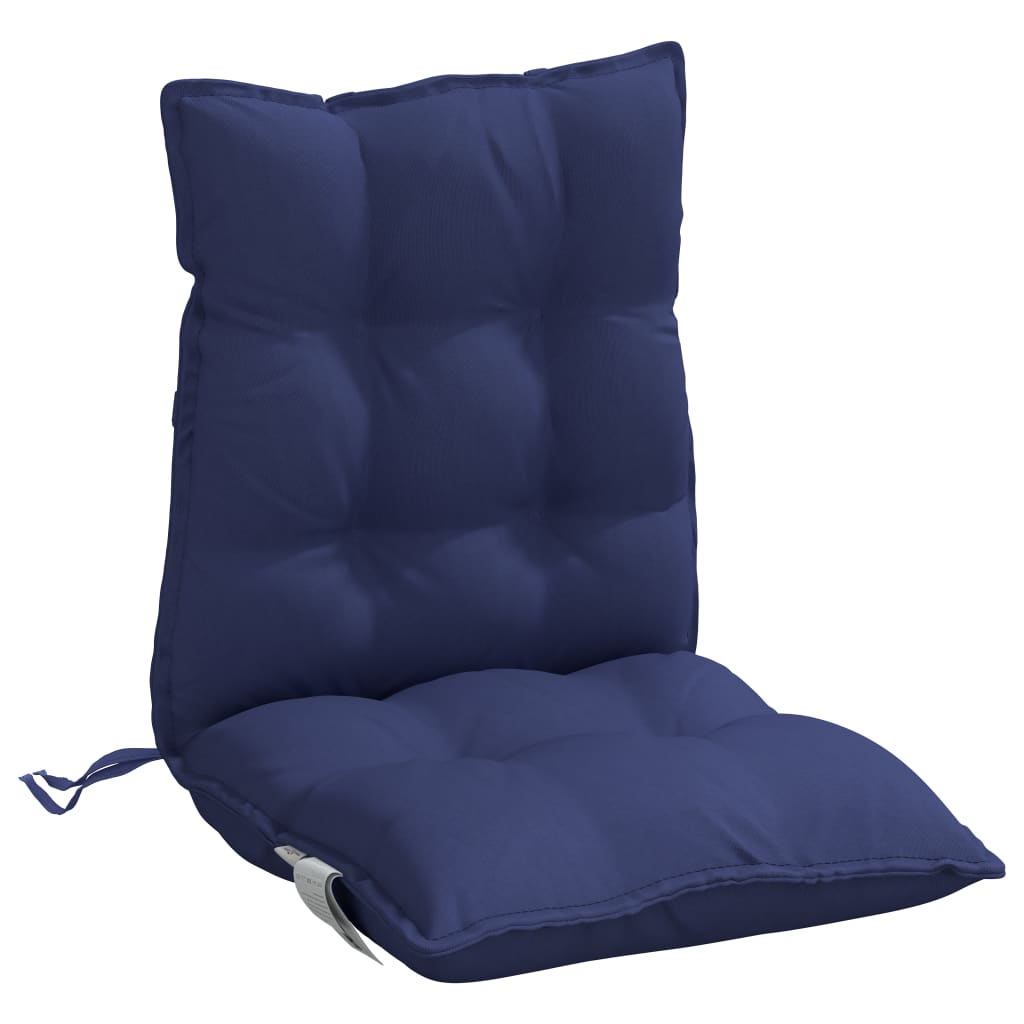 Coussins de dossier bas 2 pcs Tissu Oxford bleu marine
