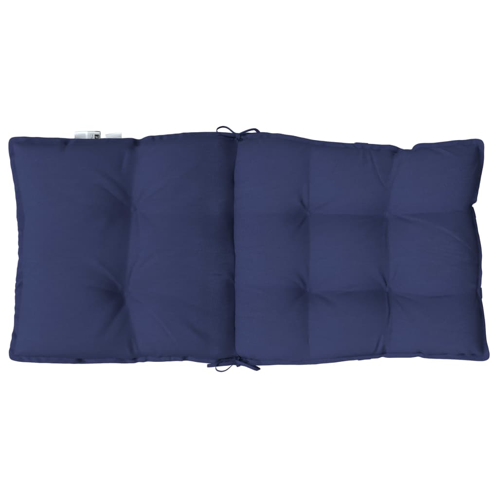 Coussins de dossier bas 2 pcs Tissu Oxford bleu marine