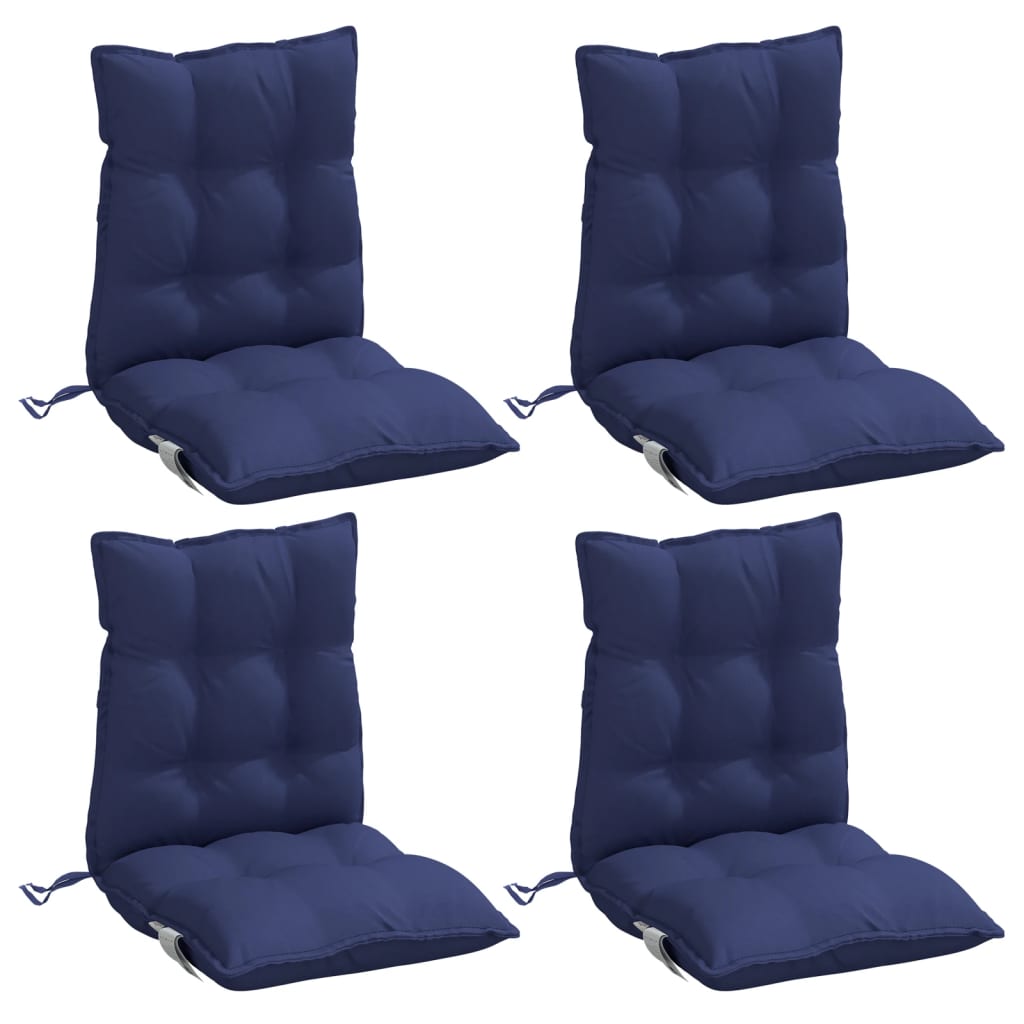 Coussins pour chaises basses 4 p. Marine Tissu Oxford