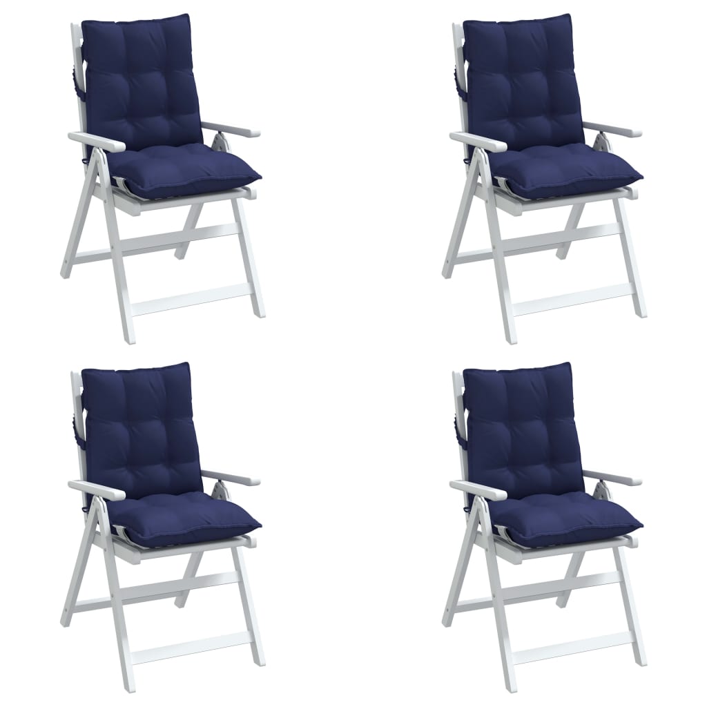 Coussins pour chaises basses 4 p. Marine Tissu Oxford