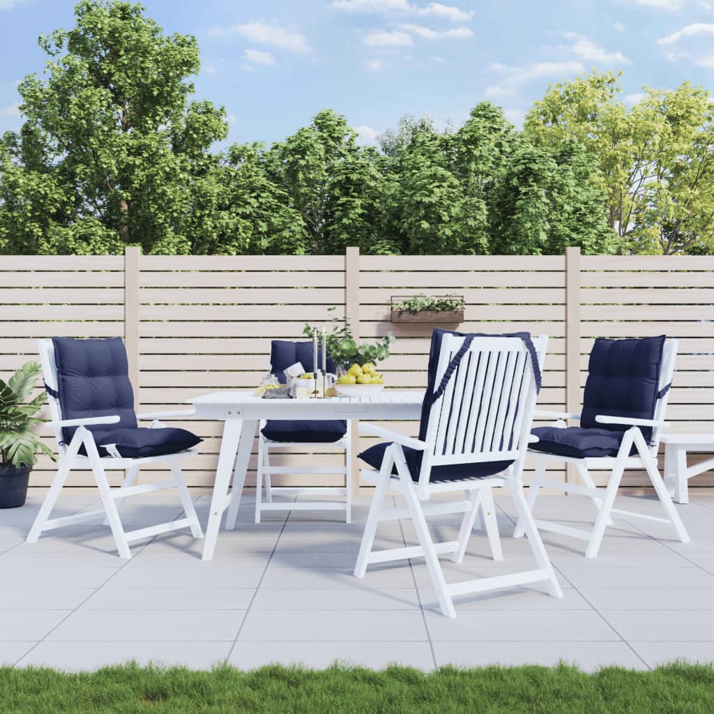 Coussins pour chaises basses 4 p. Marine Tissu Oxford