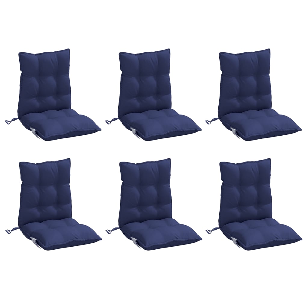 Coussins pour chaises basses 6 pcs. Marine Tissu Oxford