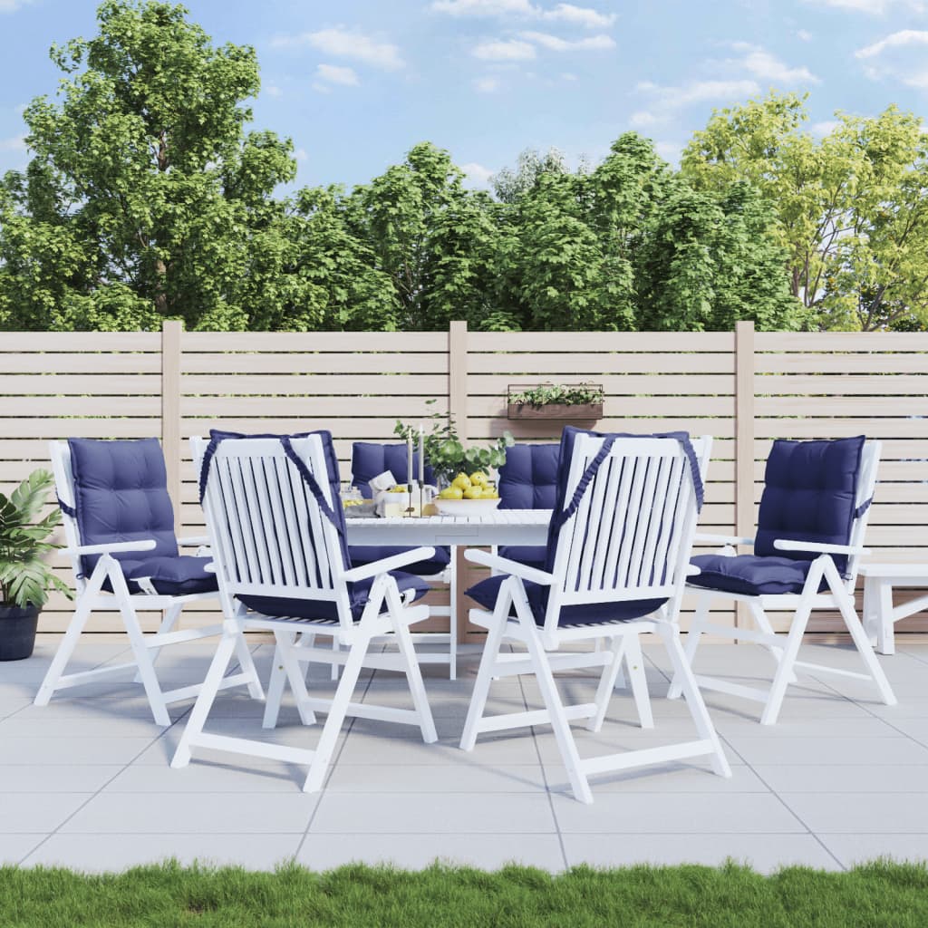 Coussins pour chaises basses 6 pcs. Marine Tissu Oxford